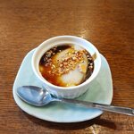 釜めし菜時記 さき亭 - コースのデザート ほうじ茶プリン、黒蜜かけ、美味かった！