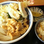 結々亭 - 天ぷらぶっ掛けうどん（大）７５０円