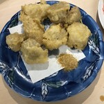 スタンドふじセンター - 芋の天ぷら（ジャガイモの煮物を揚げてる）