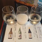 日本料理 花菊 - 日本酒飲み比べ
