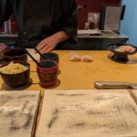 Sushi bistro zen - カウンター前