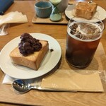 15° - 小倉バタートースト¥300とアイスコーヒー¥350