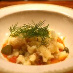 IZA - カヴァテッリ エイヒレと香味野菜のソースアップ