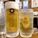 Motsuyaki Ban - ＊サッポロ生ビール（¥550）
      ＊角ウイスキー（¥440）＋炭酸瓶（¥110）