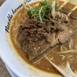 麺庵ちとせ - 担々麺(1000円)の分厚いチャーシュー♪(>_<)
