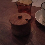 みんなのコーヒー - 木の砂糖入れ