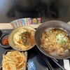 Yude tarou - ミニかつ丼セットのかけ＋かき揚げ