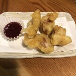 鳥貴族 - ◎とり天　梅肉ソース添え
