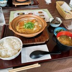 広島吉和の森ゴルフ倶楽部 - かつとじ鍋膳