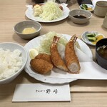 とんかつ野崎 - 車海老フライ定食