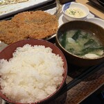 Robatayaki Taishuusakanashokudou Saizou - 肉厚大あじフライ定食(大盛)