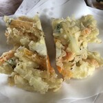 やまびこ - かき揚げハーフ。