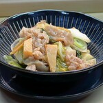 家庭料理 小川 - 豚バラねぎ炒め