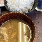 香鱗水産 - ご飯 あら汁