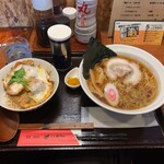 もり竹 - 中華そばセット　カツ丼　¥1100
