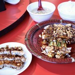 中華飯店 - 口水鶏(よだれ鶏) ＋ (白米飯 小＋スープ) 150円