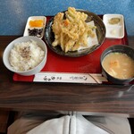 網元おおば - 限定ランチのワカサギ天ぷら定食