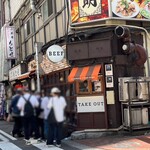 ステーキライスの店 センタービーフ - 行列