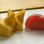 築地寿司清 - 玉子とかぶら漬❗️