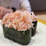 がってん寿司 - 紅ズワイほぐし軍艦