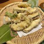 のど黒のあくび 御徒町店 - 新潟・弥彦「特大椎茸の天ぷら」＠1089