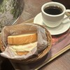 フォレスティコーヒー - ハム＆クリームチーズサンドセット(モーニング) 500円