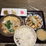 らくだ食堂 - 料理写真:B定食からカツとじ、麻婆豆腐をチョイス