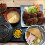 いしや食堂 - 若鳥カツ定食（うどん）