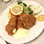 キッチンふるはし - マグロフライ（８８０円）これにライス・味噌汁・漬物が付きます。２０１４年２月