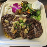 Blue Water Shrimp & Seafood - リブアイステーキプレート