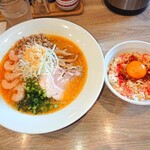 麺王道 勝 - 海老味噌拉麺 ＋ 海老TKG (限定)