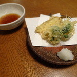 蕎麦ひら井 - コース　はぜの天ぷら