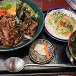 焼肉レストラン 慶州 - 二色丼セット 1200円