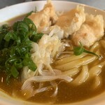 Udama 谷町base - とり天カレーうどん。