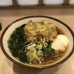 そばの神田 東一屋 - アサソバビンボー！　
            朝そば＋あさりかき揚げ！