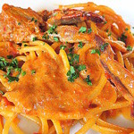 ラ・ポルタブルー - 濃厚なソースがパスタによく絡む