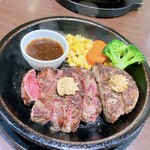 いきなりステーキ - ワイルドステーキ 130g+トッピングハンバーグ 100g