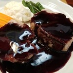 キッチン ブルー グローブ - 三元豚肩ロース、２つを離して