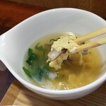 キッチン ブルー グローブ - 卵スープは好みです