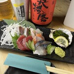 姫路横丁酒場寺尾商店 - 刺身の盛り合わせ