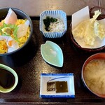 レストラン　来萩 - ミニ海鮮丼セット 1,450円