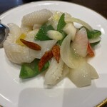 五福飯店 - 烏賊の唐辛子炒め