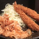 Izakaya Hiroki - 豚生姜焼きとエビフライ