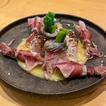 壽司 なを㐂 - 炙り鯖ぬた　周りにはホタルイカ！