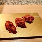 牛処 慶 - ユッケ肉寿司