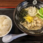 古賀サービスエリア（上り線）那の福屋台 - あさりの塩ラーメン&ごはん