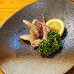 居酒屋えふわん - お造りのゲソを塩焼にしてくれた