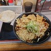 Chou Juu Don - ●うちゅう（うどんと中華そばの合盛り）特盛 800円
                
                ●ごぼう天　130円
                
                ●ご飯中（平日ランチ時無料❕）
                
                を注文してみた