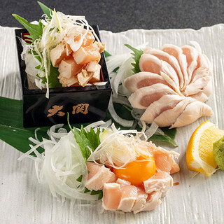 <Our recommendation> Specialty dish: Chicken sashimi