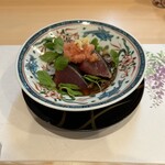 日本料理 桜藍 - 鰹のタタキ(自家製ポン酢がけ)